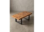 Couchtisch Mango Massivholz In Braun, Industrial Design, 105X40X55 Cm