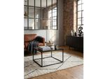 Couchtisch In Schwarz Aus Metall Im Industrial Stil, Quadratisch 60X60X40 Cm