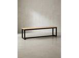 Esszimmerbank Massivholz Metall Loft-Stil Ohne Lehne, Akazie 160X40X45 Cm