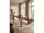 Esstisch Massivholz Rechteckig Zeitlos Mumbai, Dunkelbraun 180X90X76 Cm