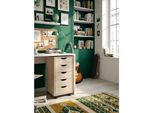 Rollcontainer – Sonoma Mdf, 33X64X38 Cm, 5 Schubladen, Rollen, Modern