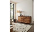 Sideboard – Massivholz/Metall, 145X82X45 Cm, Mit Baumkante, Schubladen