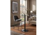 Stehtisch – Schwarz, Ø 60 Cm, Metall/Holz, 100 Cm Hoch, Modern