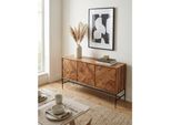 Sideboard – Mango Massivholz/Metall, 123X70X45 Cm, Mit TüRen