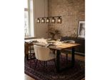 Esstisch Massivholz Metall Trapezgestell Baumkante Rechteckig, Akazie 180X90X76 Cm