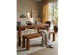 Esszimmerbank Mumbai Massivholz Landhausstil, Dunkelbraun 120X35X45 Cm