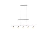 Brilliant Lampe Tonja LED Pendelleuchte 5Flg Chrom/Weiß 5X 5W LED Integriert (Cob), (285Lm, 3000K) HöHenverstellbar Durch Gegengewicht