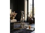 Dekofigur Windhund Aluminium Silber 70 Cm Im Design-Stil
