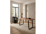 Schreibtisch Massivholz Baumkante Mit U-Gestell, Akazie 180X90X76 Cm