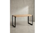 Esstisch Massivholz Metall Rechteckig Industrial, Akazie 120X60X76 Cm