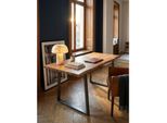 Schreibtisch Massivholz Baumkante Mit Trapezgestell, Akazie 180X90X76 Cm