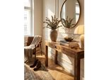 Konsolentisch Massivholz Schublade Landhausstil Mumbai, Akazie 40X120X70 Cm