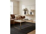 Couchtisch Mit Marmor-Optik Und Metall-Gestell, Eckig, Weiß 100X60X40 Cm