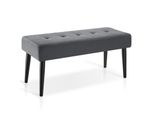 Tectake® Sitzbank, Mit Samt Oder Bouclé, Bodenschonende Kunststoffkappen, Belastbarkeit 220 Kg, 95 X 38 X 45 Cm