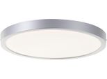 Brilliant Led Deckenleuchte "Navara", Silber (Silberfarben), 1, Ø 37,5Cm H: 3,1Cm, 1 Stk., Leuchten, Ø 37,5Cm, HöHe 3 Cm, 2900 Lm, 4000 K, IP44, Led Deckenleuchte