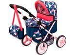 Puppenwagen Bayer "Trendy", Blau Mit Einhorn, Puppenwagen, Kinderb:39Cm H:68Cm T:68Cm, Kunststoff, Metall, Stoff, Mit Wickeltasche, B:39Cm H:68Cm T:68Cm