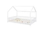[en.casa] Hausbett, Weiß, Holz, Kiefer, 120x200 cm, Kinder- & Jugendzimmer, Kindermöbel, Kinderbetten, Hausbetten