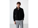 Herren Slim Fit Halb-ReißVerschluss PlüSch Sweatshirt
