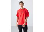 ÜBergrößE Baumwoll-Mischung Logo T-Shirt