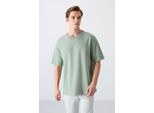Oversized Baumwollmischung Crew Neck T-Shirt