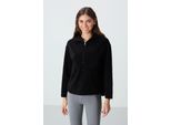 ÜBergroßEr PlüSch-Hoodie Mit Halbem ReißVerschluss