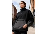 ÜBergrößEn-PlüSch-Half-Zip-Sweatshirt