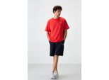 Oversized T-Shirt Mit Kurzen ÄRmeln Und Shorts-Set