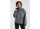 Oversized Halb-Zip PlüSch Sweatshirt