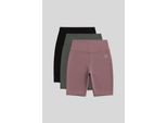 Kurze High-Waist Slim-Fit Sport Leggings
