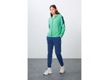 ÜBergroßEs Kapuzenzip-Sweatshirt- Und Hosen-Set