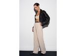 Hochtaillierte Weite Crepe-Hose