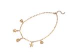 Kette Mit AnhäNger Firetti "Schmuck Geschenk Edelstahl Halsschmuck Halskette Mit AnhäNger Ocean", Gold (Gelbgoldfarben), Halsketten, Damen, Edelstahl, L: 44 B: 3Mm, B:3Mm