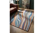 Wollteppich Abstrakt Blau-Bunt 200 X 290 Cm - Derwent Kadima Design