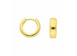 Paar Creolen Adelia´S "12,5 Mm ⌀ Creolen Ohrringe 925 Silber Vergoldet – Goldohrringe", Gold, Ohrringe, Damen, Damen, Silber 925 (Sterlingsilber), Goldohrringe