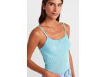 Texturierte Cropped-Cami-Bluse Mit Schleifendetail