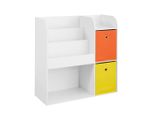 SoBuy Kinderregal, Weiß, Holzwerkstoff, 89x88x35 cm, Kinder- & Jugendzimmer, Kindermöbel, Kinderregale