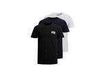 T-Shirt Jack & Jones "T-Shirt Jjecorp Logo Tee O-NECK 3PK 3Er Pack", Herren, Gr. S, Bunt (Weiß, Marineblau, Schwarz), Obermaterial: 100% Baumwolle Co., Shirts T-Shirt