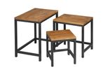 Wohnling WL5.212 Beistelltisch Akola (3Er Set) Sheesham 30 Cm X 45 Cm X 45 Cm