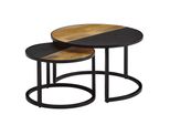 Wohnling WL6.582 Couchtisch (2Er Set) Schwarz 60 Cm X 60 Cm X 36 Cm