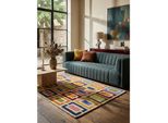Wollteppich Geometrisch Orange-Bunt 120 X 170 Cm - Derwent Kadima