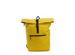 Cityrucksack Harpa "Luca", Damen, Gr. B/H/T: 40Cm, Gelb, Lederimitat, Unifarben, RucksäCke Cityrucksack, Mit ÜBerschlag