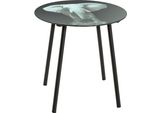 Beistelltisch Haku "Sofatisch, Wohnzimmertisch", Schwarz (Schwarz, Schwarz, Schwarz), B:40Cm H:41Cm T:40Cm, Tische, Beistelltisch, Rund - Aus Metall Schwarz - Ø/H 40/41 Cm