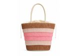 Schultertasche "Teneriffa", Damen, Gr. B/H/T: 42Cm X 31Cm X 17Cm Onesize, Pink, Jute, Collezione Alessandro, Taschen Schultertasche, Aus Stroh