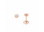 Paar OhrhäNger Adelia´S "Ohrstecker Ohrringe 925 Silber Vergoldet Mit Zirkonia", RoséGold, Ohrringe, Damen, Damen, Silber 925 (Sterlingsilber), Goldohrringe