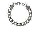 Armband Steuer "Metall GläNzend Panzer", Silber, ArmbäNder, Damen, 22,5Cm, Edelstahl, GläNzend, Armband
