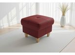 Polsterhocker Sit & More "Pamela", Rot (Merlot), B:58Cm H:48Cm T:58Cm, Hocker, Polsterhocker, Mit Praktischen Stauraum