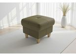 Polsterhocker Sit & More "Pamela", GrüN (Olive), B:58Cm H:48Cm T:58Cm, Hocker, Polsterhocker, Mit Praktischen Stauraum
