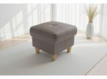 Polsterhocker Sit & More "Pamela", Braun (Delphine), B:58Cm H:48Cm T:58Cm, Hocker, Polsterhocker, Mit Praktischen Stauraum