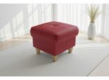Polsterhocker Sit & More "Pamela", Rot (Feuerrot), B:58Cm H:48Cm T:58Cm, Hocker, Polsterhocker, Mit Praktischen Stauraum