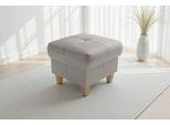 Polsterhocker Sit & More "Pamela", Beige (Light Grau), B:58Cm H:48Cm T:58Cm, Hocker, Polsterhocker, Mit Praktischen Stauraum